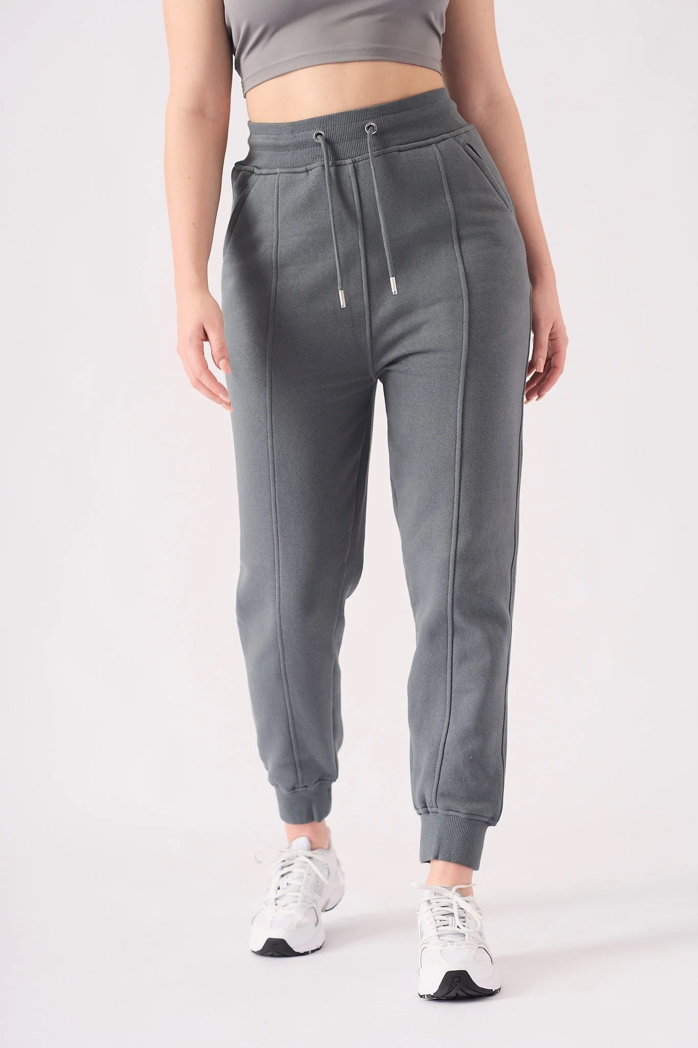 JMOJO Grey Tapered Stylish jogger pants for women