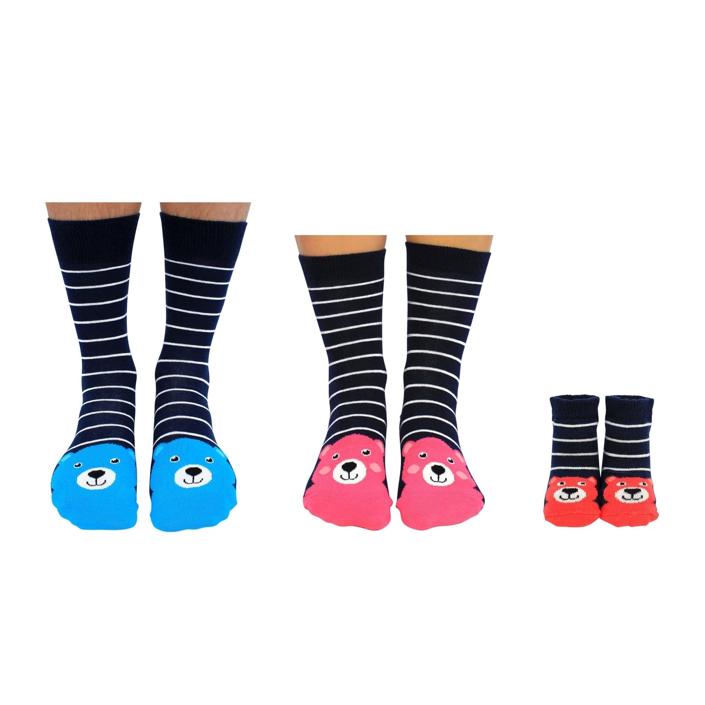 Mum, Dad & Me- United odd sock- 3 Pairs of Bear Socks |Gift Box |Cucamelon|